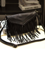 Tassel PU One-shoulder Bag