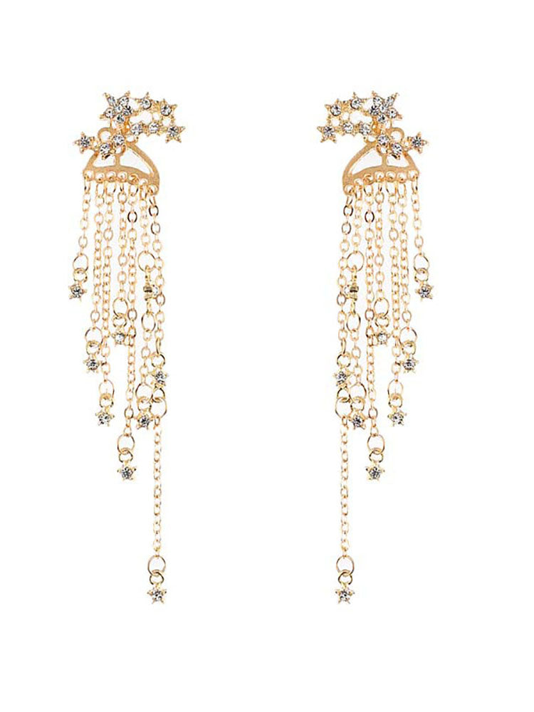 Tassels Star Rhinestones Earrings