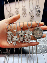 Rhinestone Animal Necklace