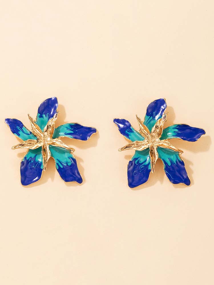 Pendientes con diseño de flores