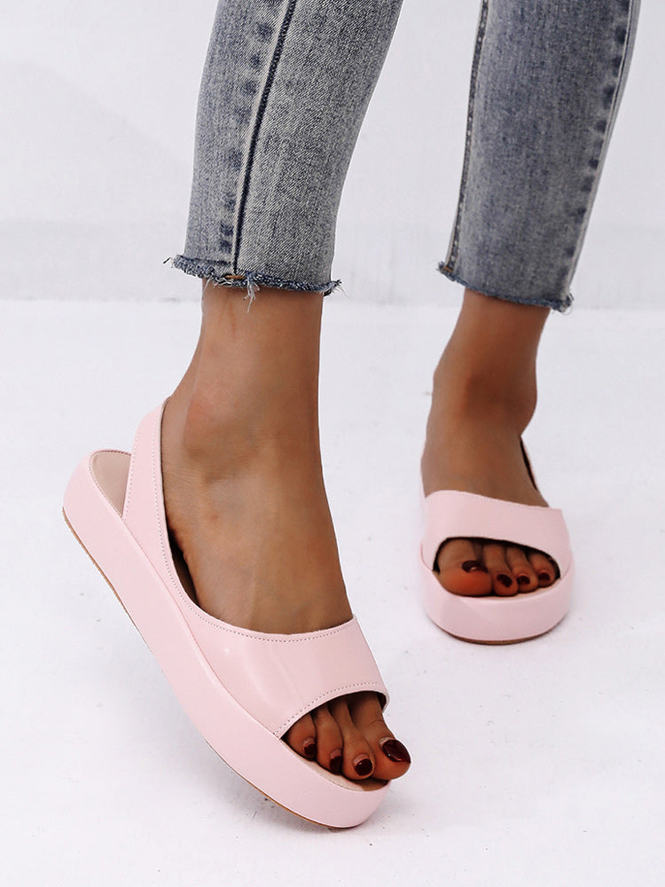 PU Leather Open-toe Sandals