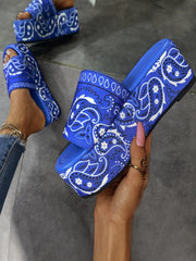 Printed Platform Thick Sole Sandals