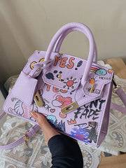 Bolso bandolera con grafiti