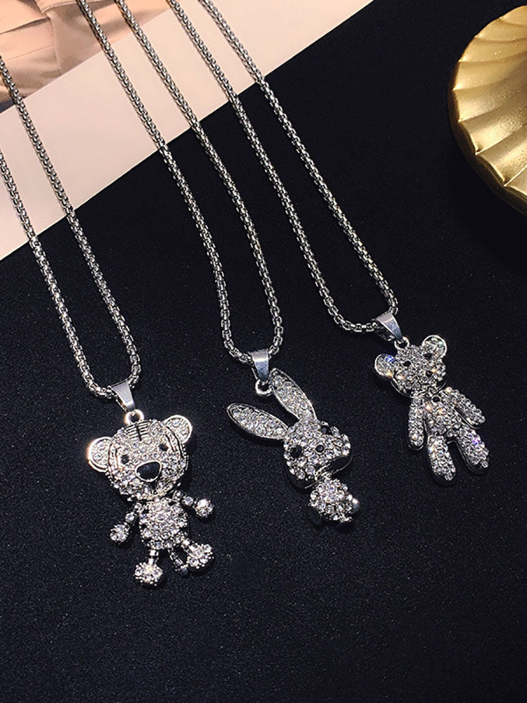 Rhinestone Animal Necklace