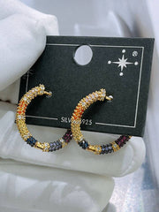 Zircon Hoop Earrings