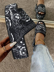 Printed Platform Thick Sole Sandals