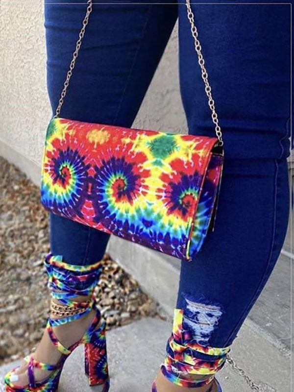 Bolso casual con efecto tie-dye