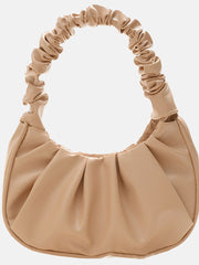 Pleated  Solid Color Shoulder Bag