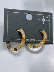 Zircon Hoop Earrings