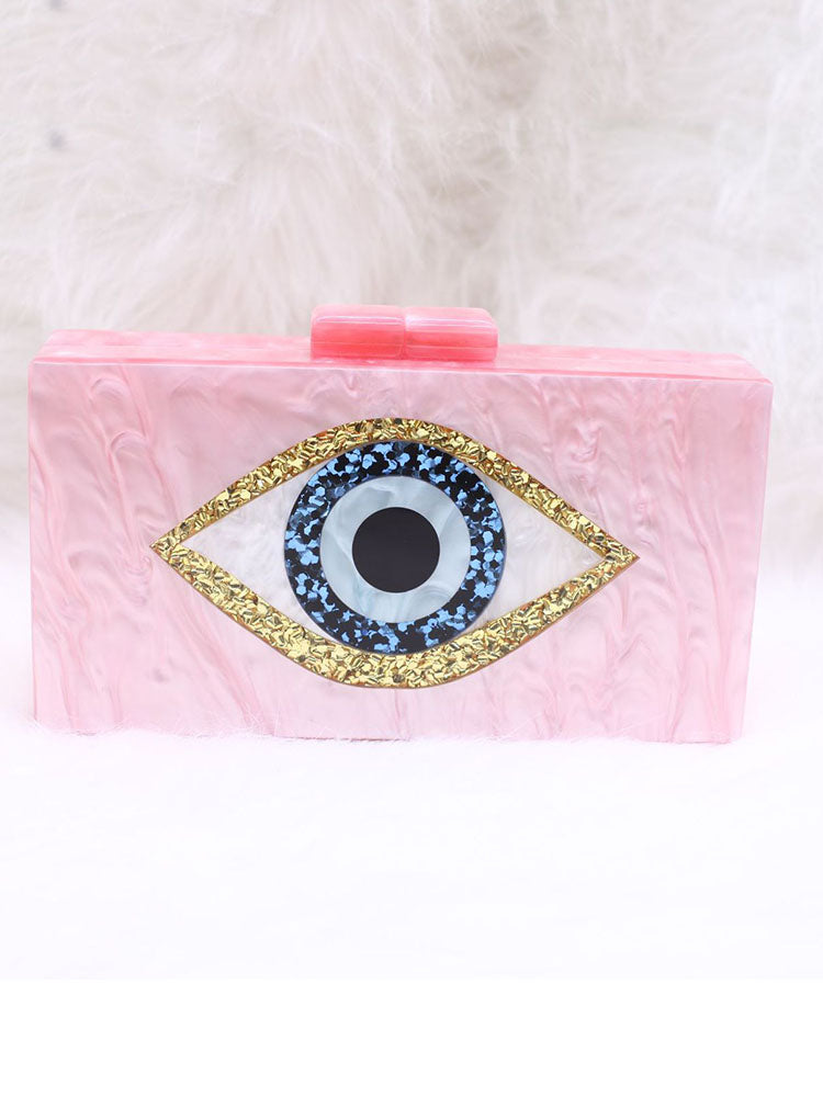 Eye Box-Tasche im Farbblockdesign