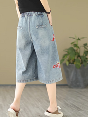 Angels Forever Denim Natural Waist Short Bottom Pant