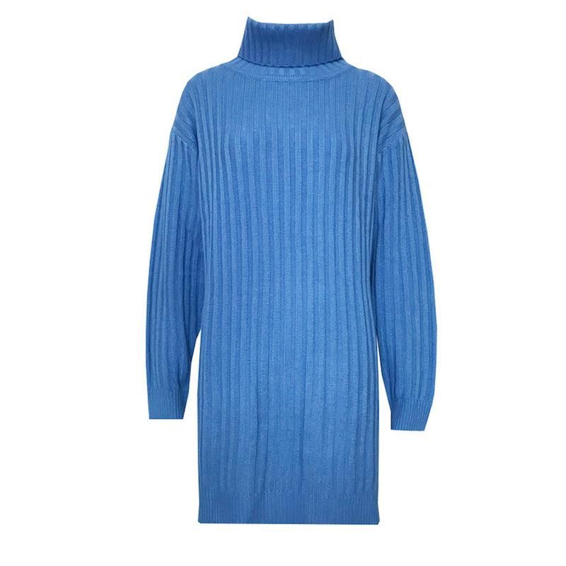 Lina Turtleneck Knitted Sweater Mini Dress