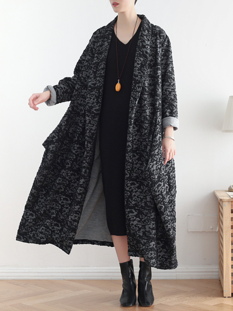 open style cardigan coat dress with side pockets