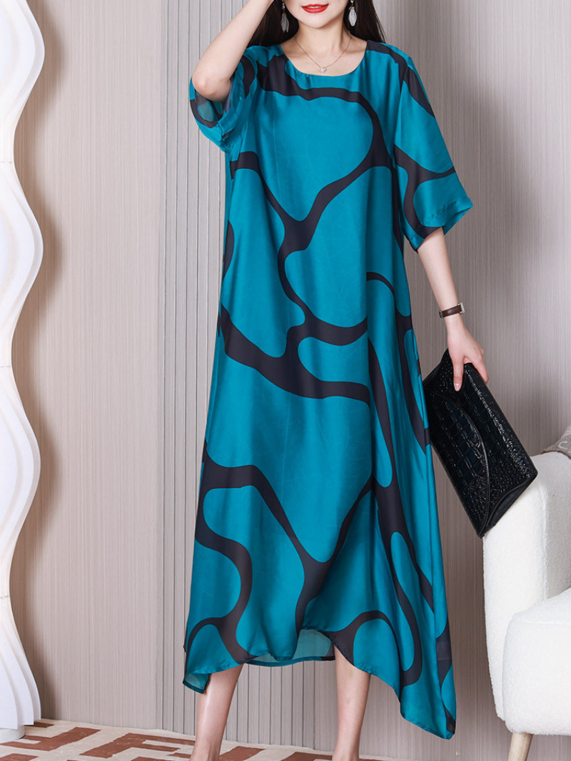 Beautiful life Round Neck A-line Dress