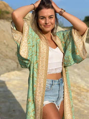 Bata Kimono de sastrería atemporal