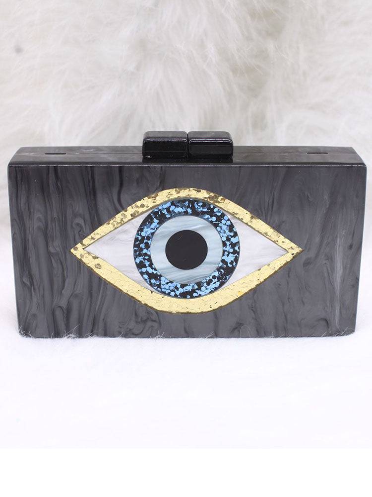 Eye Box-Tasche im Farbblockdesign