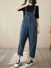 Keep Your Dream Save High Waist Overalls Dungarees