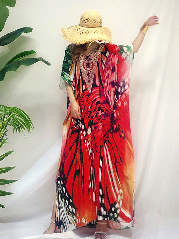 Forever My Butterfly Loose Bohemian Maxi Dress