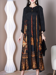 Simple But Elegant Silk Loose A-line Dress