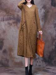Versatile Charm Loose Large Size Midi Dress