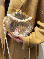 Bolsa de cúpula con decoración de perlas