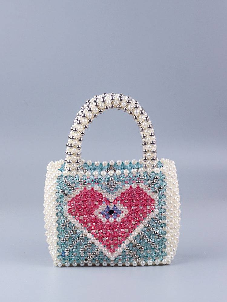 Colorblock Beaded Square Bag