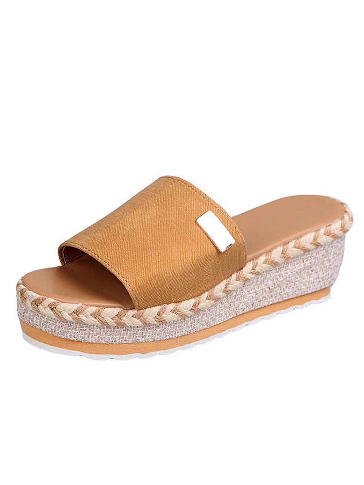 Sandalias de cuña con suela gruesa