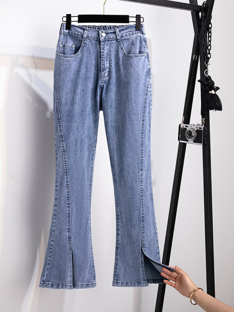 Jeans mit hoher Taille, lässig, locker, extra große Unterhose