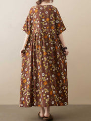 Get Some Comfort Floral Printed Smock Dress