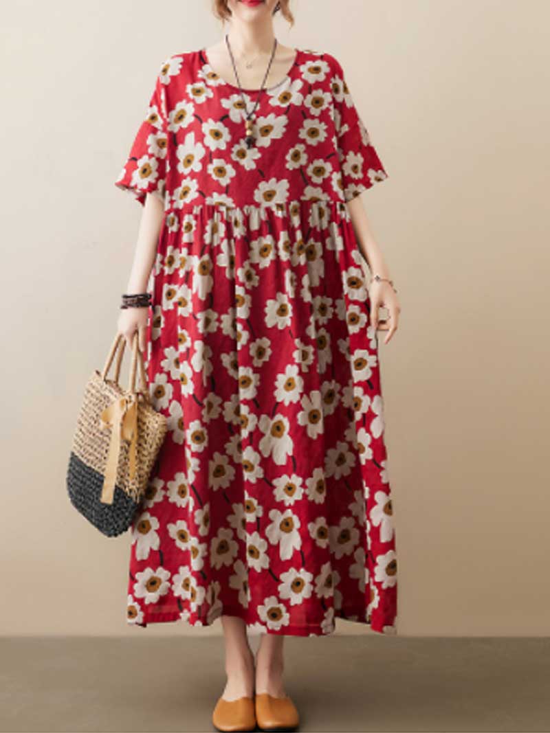 Giving Love Floral Smock Dress