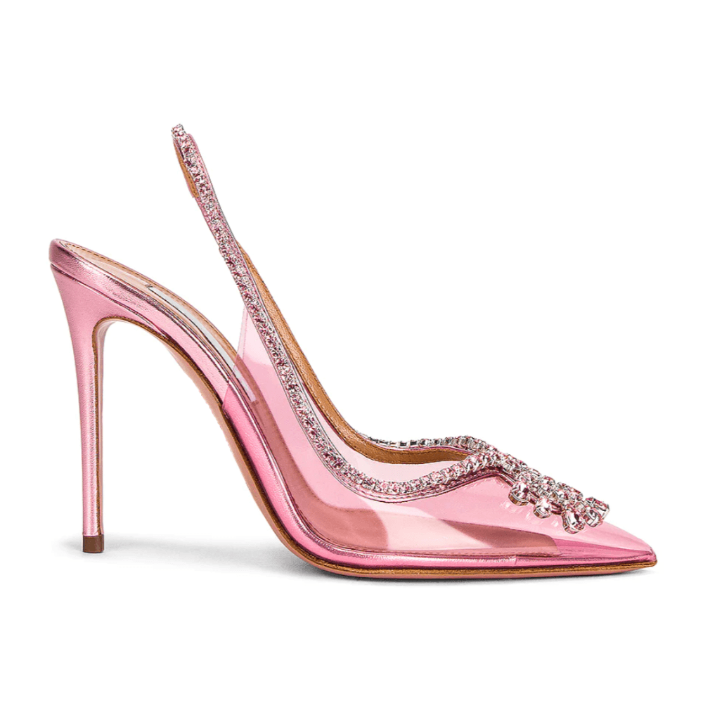 Die Vogue Shiny Crystal Heels mit spitzer Zehenpartie 