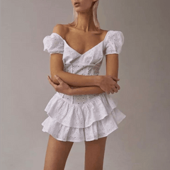 Nadia Ruffles Pleated Mini Dress