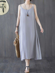 Plain Cotton Slip Dress