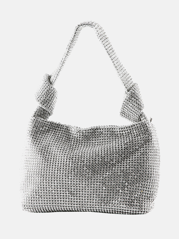 Rhinestone Decor Knot Square Bag