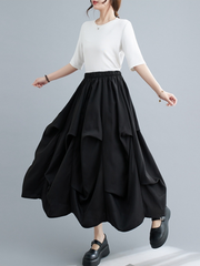 A Beautiful Soul Plain High Waist Long Skirt