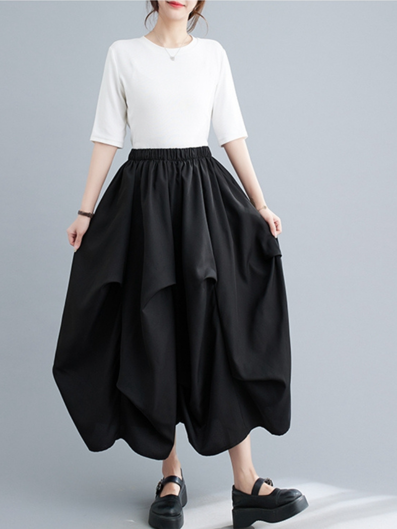 A Beautiful Soul Plain High Waist Long Skirt
