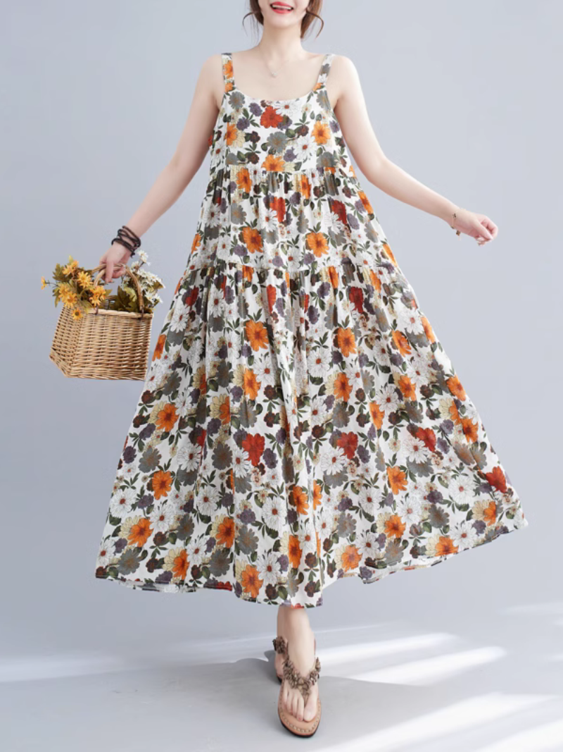 Vestido floral de corte A para todos los amantes 