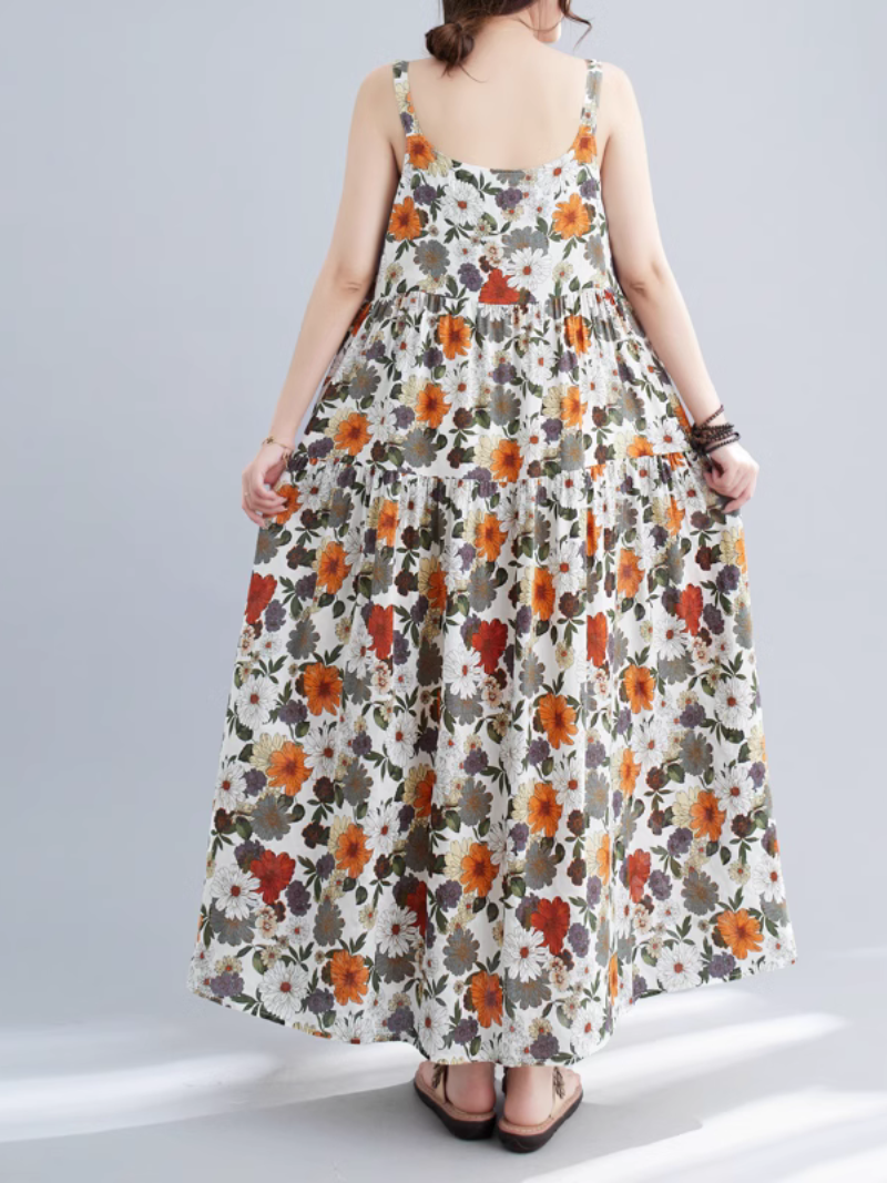 Jedermanns Blumen-A-Linien-Kleid 