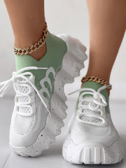 Colorblock Lace-up Casual Sneakers