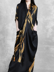 Women' stylish long beautiful skirt v-neck maxi dress