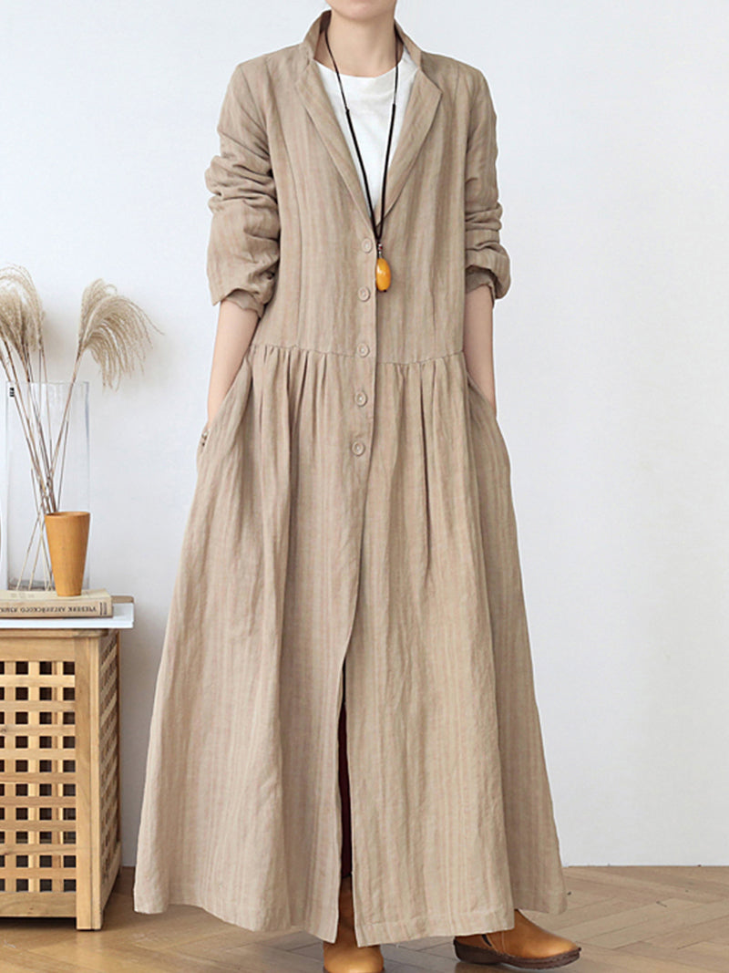 Back Your Soul Linen Coat