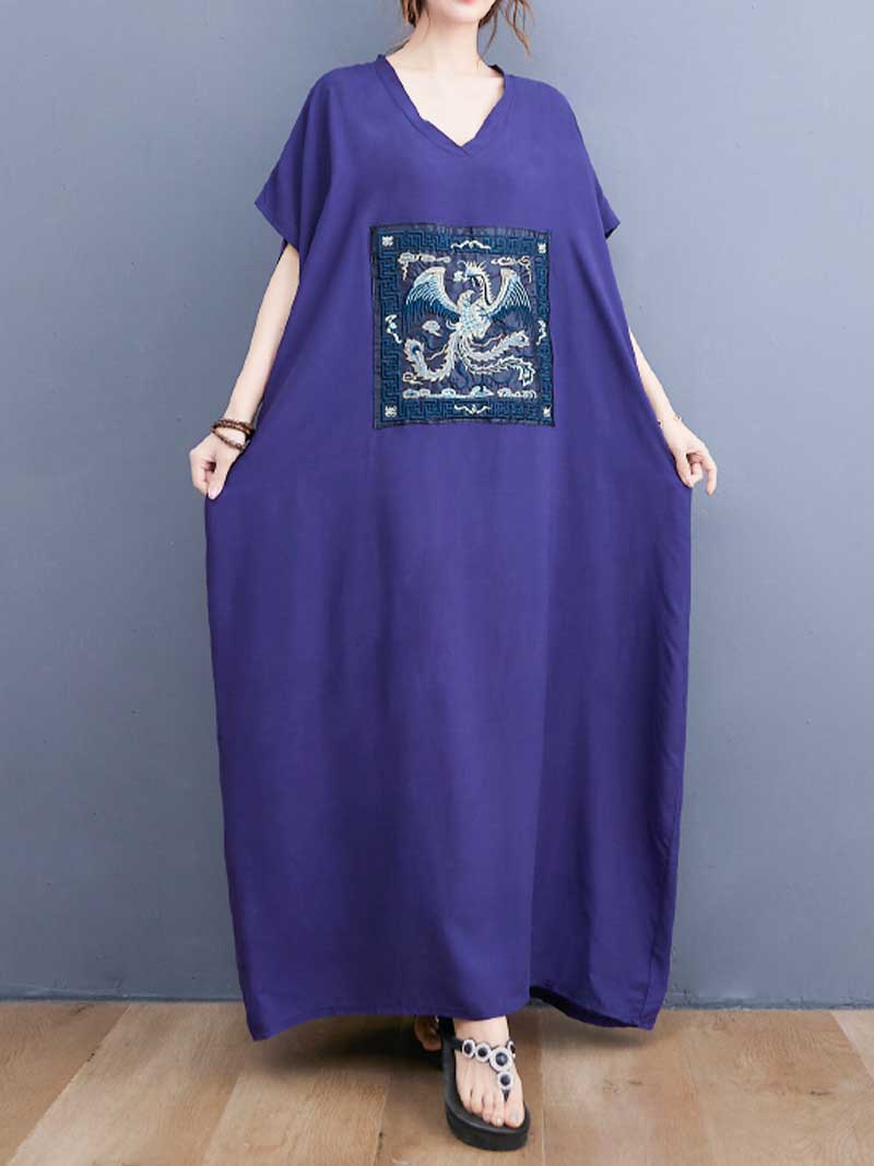 Besticktes Kaftan-Kleid „Grow A Gut“