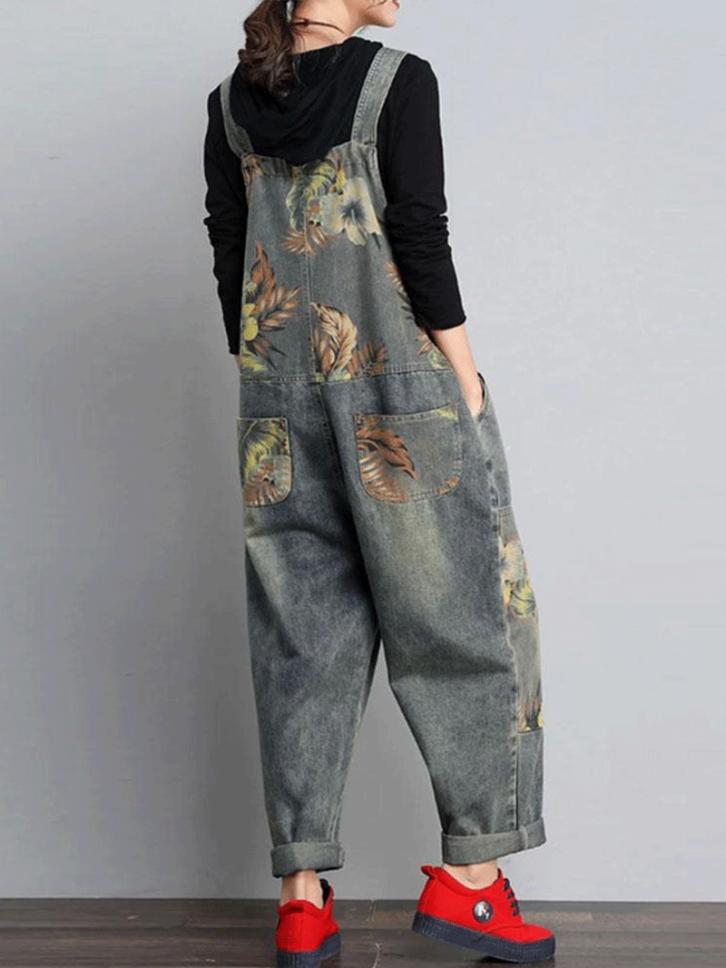 Luxe At Me Cotton Denim Overalls Dungaree