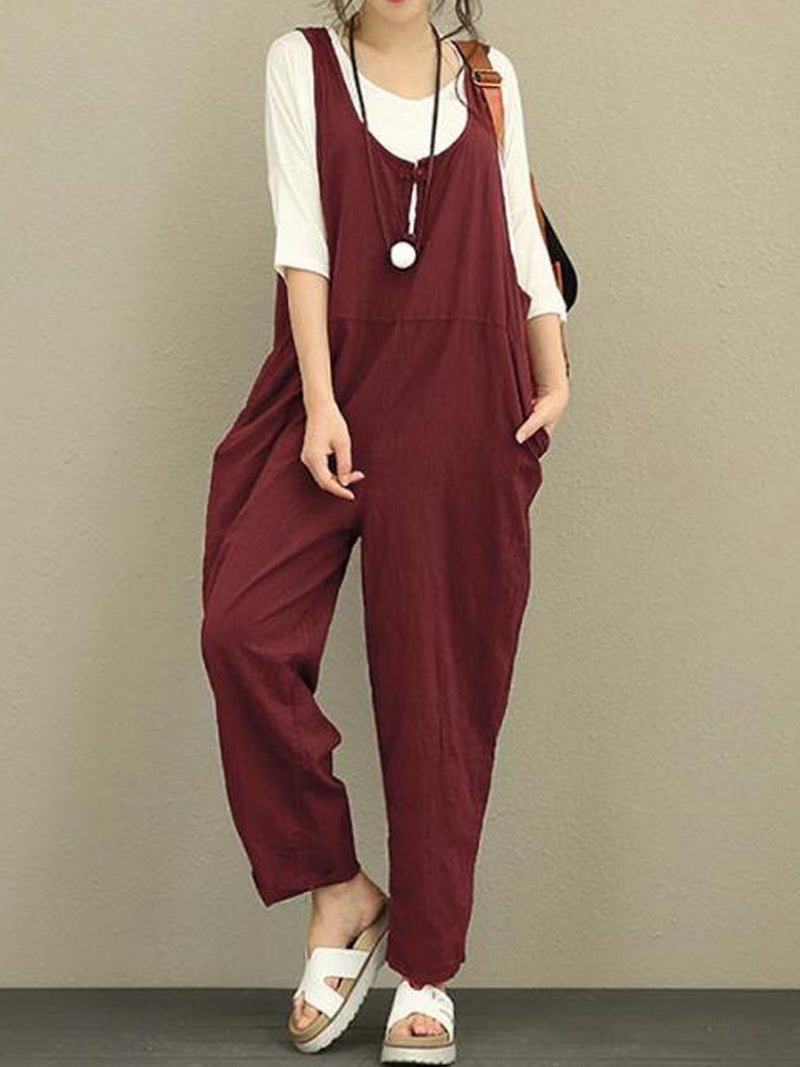 Fat Plus Size Loose Casual Pants Latzhose