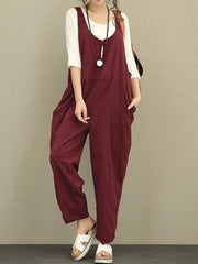 Fat Plus Size Loose Casual Pants Latzhose