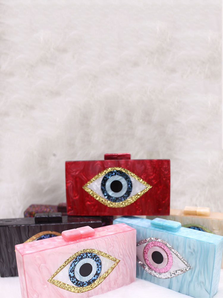 Eye Box-Tasche im Farbblockdesign