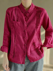 Camisa plisada de cuello cuadrado Touch of Soul