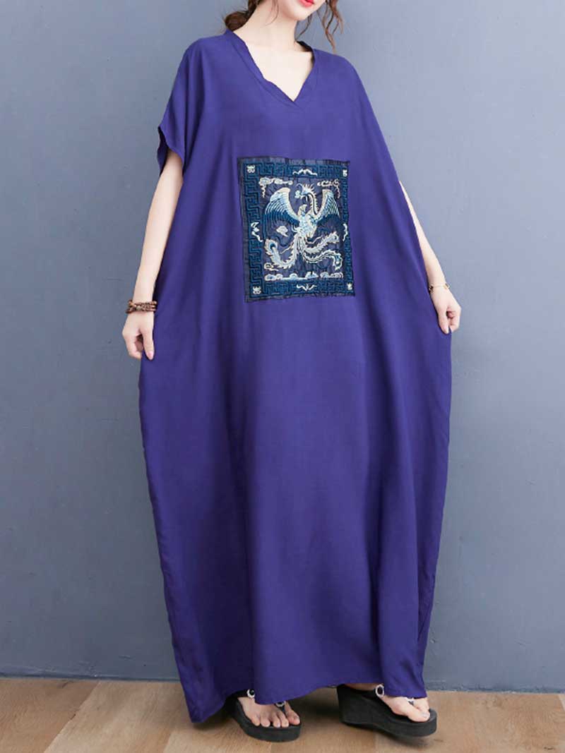 Besticktes Kaftan-Kleid „Grow A Gut“