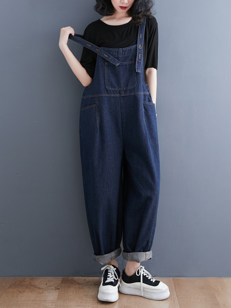 Revolt Women Super Comfy Denim High Waist Overalls