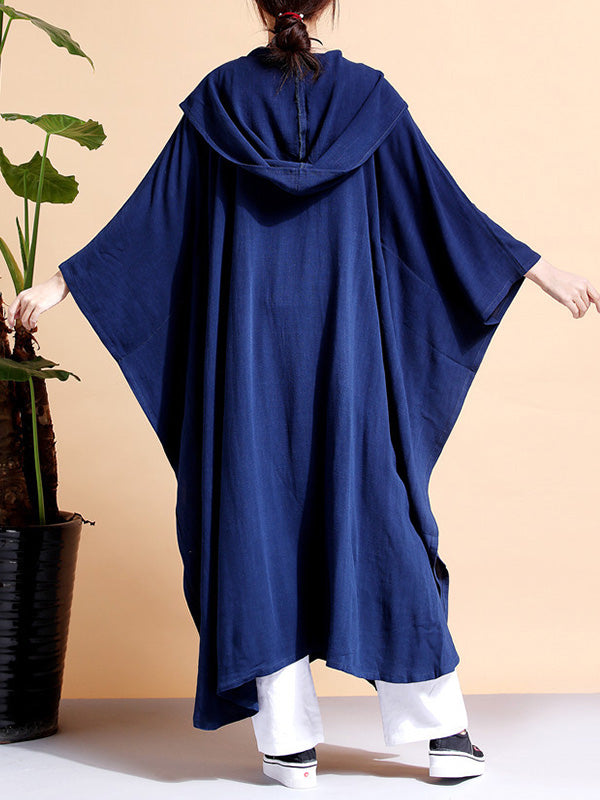 Batwing-sleeves Loose Cape Coat